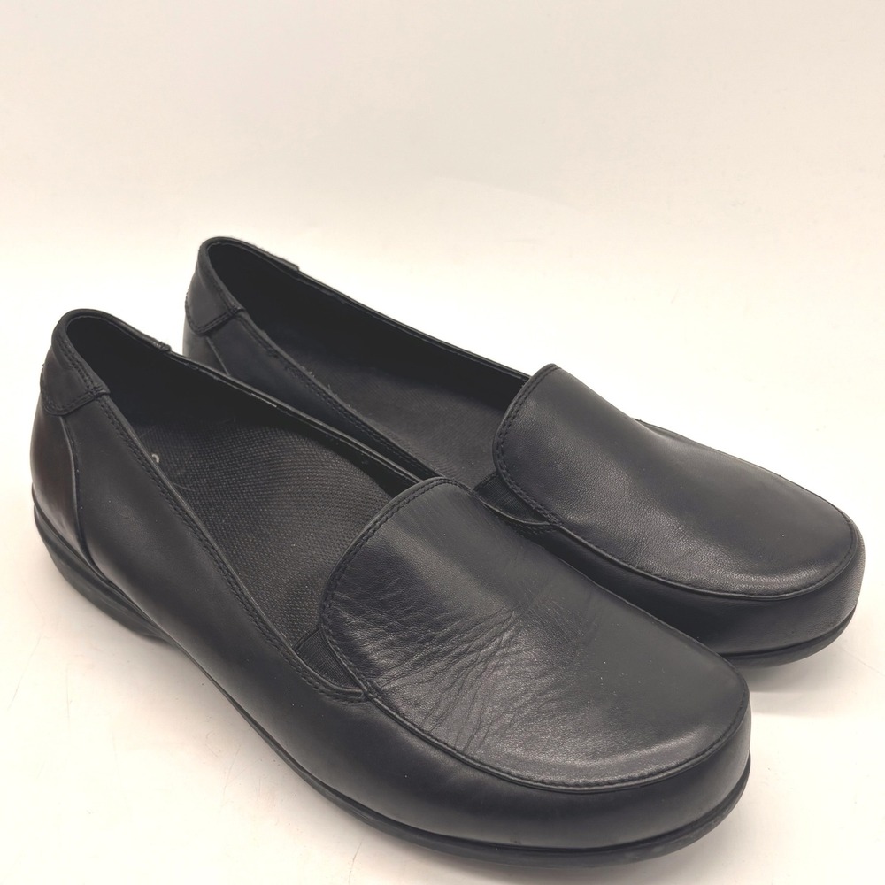ABEO 24/7 Avery Loafers Women Size 9 Black Leather Minimalist Slip Resistant